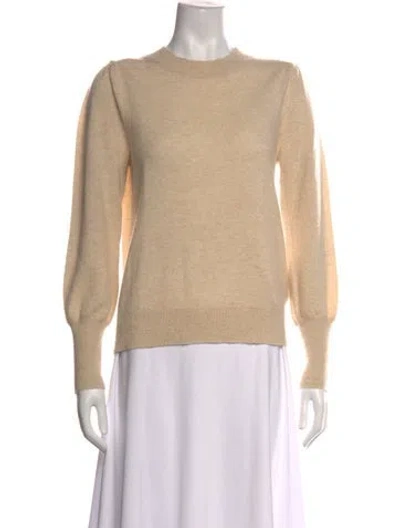 Pre-owned Veronica Beard Cashmere Crew Neck Sweater In Neutral