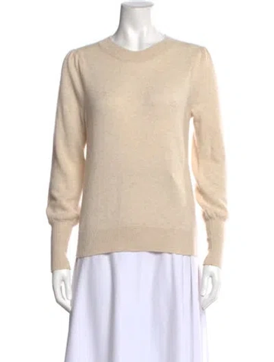 Pre-owned Veronica Beard Cashmere Crew Neck Sweater In Neutrals
