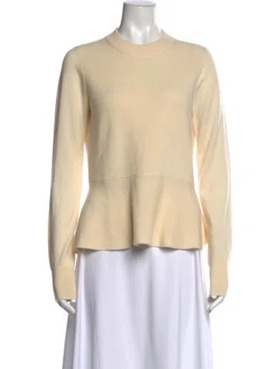Pre-owned Veronica Beard Cashmere Crew Neck Sweater In Neutrals