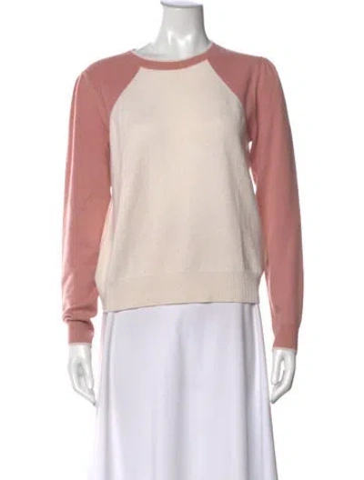 Pre-owned Veronica Beard Cashmere Crew Neck Sweater In Pink
