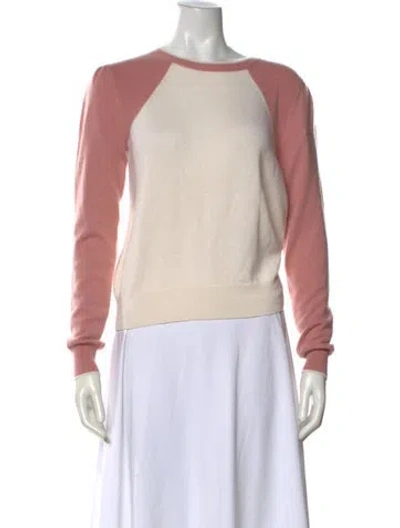 Pre-owned Veronica Beard Cashmere Crew Neck Sweater In Pink