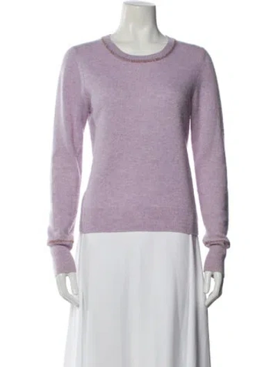 Pre-owned Veronica Beard Cashmere Crew Neck Sweater In Purple