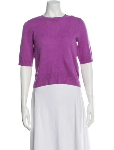 Pre-owned Veronica Beard Cashmere Crew Neck Sweater In Purple