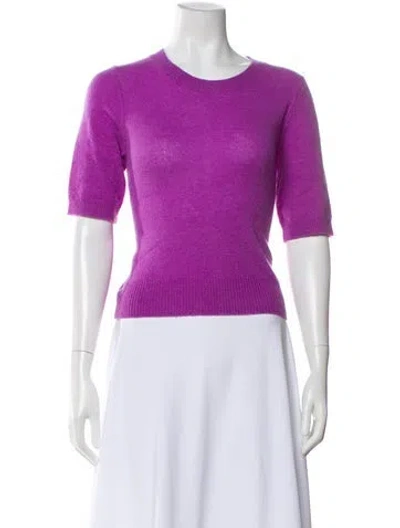 Pre-owned Veronica Beard Cashmere Crew Neck Sweater In Purple