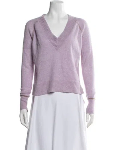 Pre-owned Veronica Beard Cashmere Crew Neck Sweater In Purple