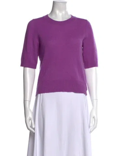 Pre-owned Veronica Beard Cashmere Crew Neck Sweater In Purple