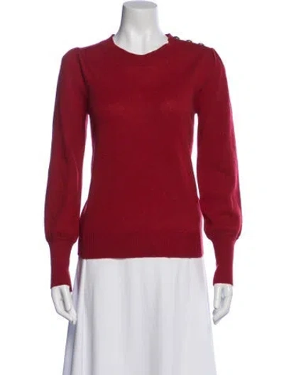 Pre-owned Veronica Beard Cashmere Crew Neck Sweater In Red