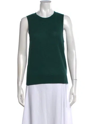 Pre-owned Veronica Beard Cashmere Crew Neck Sweater W/ Tags In Green