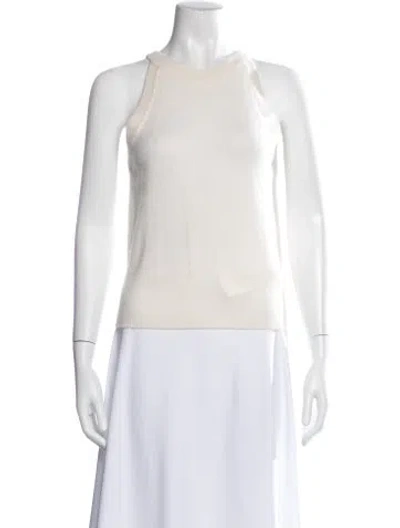 Pre-owned Veronica Beard Cashmere Crew Neck Sweater W/ Tags In Neutral