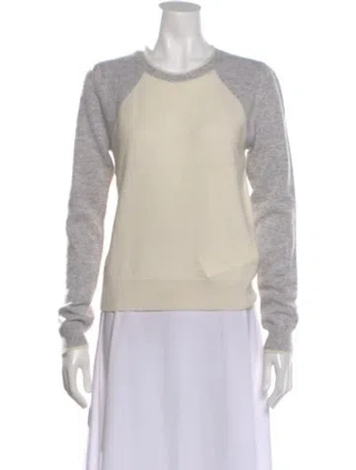Pre-owned Veronica Beard Cashmere Crew Neck Sweater W/ Tags In Neutral