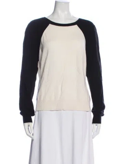 Pre-owned Veronica Beard Cashmere Crew Neck Sweater W/ Tags In White