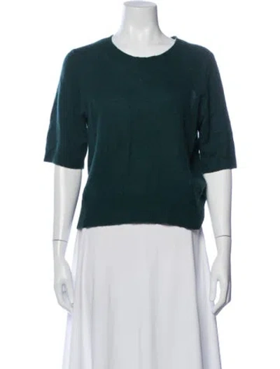 Pre-owned Veronica Beard Cashmere Crew Neck Top In Blue/green
