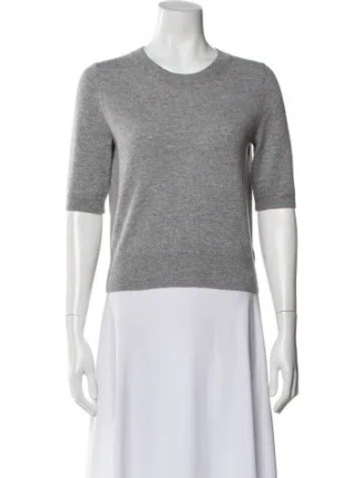 Pre-owned Veronica Beard Cashmere Crew Neck Top In Gray