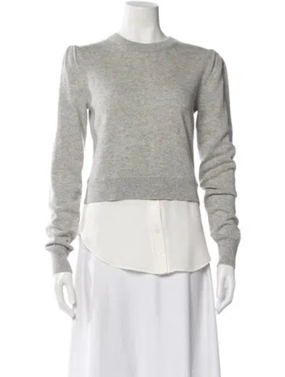 Pre-owned Veronica Beard Cashmere Crew Neck Top In Gray