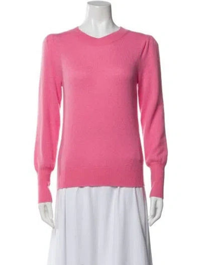 Pre-owned Veronica Beard Cashmere Crew Neck Top In Pink