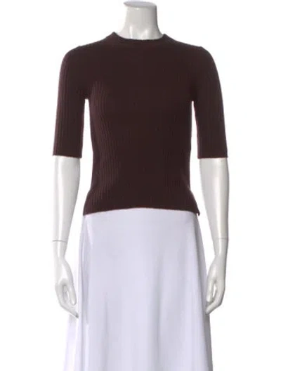 Pre-owned Veronica Beard Cashmere Crew Neck Top W/ Tags In Brown