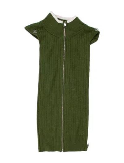 Pre-owned Veronica Beard Cashmere Dickey In Green