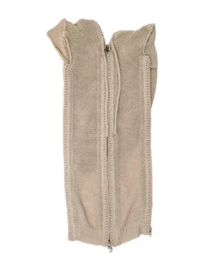 Pre-owned Veronica Beard Cashmere Dickey In Neutral
