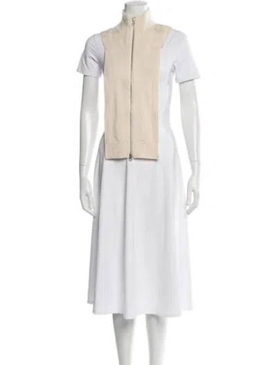 Pre-owned Veronica Beard Cashmere Dickey In Neutral