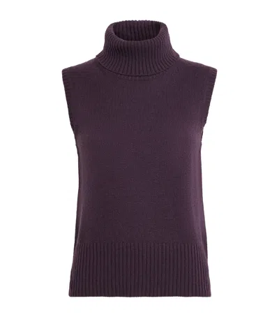 Veronica Beard Cashmere Mazzy Sweater Vest In Purple