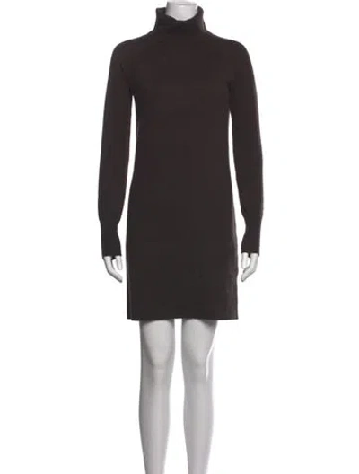 Pre-owned Veronica Beard Cashmere Mini Dress In Brown