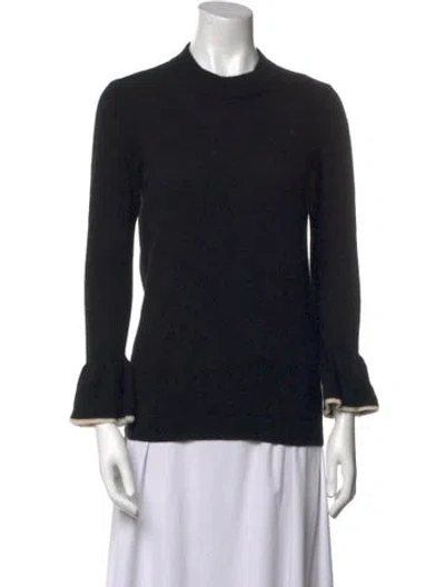 Pre-owned Veronica Beard Cashmere Mock Neck Sweater In Black