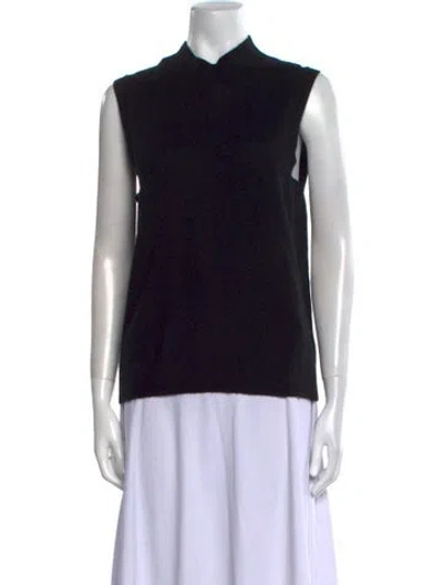 Pre-owned Veronica Beard Cashmere Mock Neck Sweater In Black