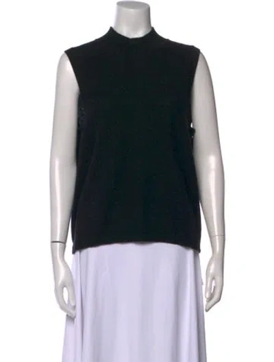 Pre-owned Veronica Beard Cashmere Mock Neck Sweater In Black
