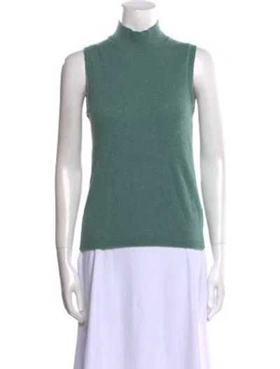 Pre-owned Veronica Beard Cashmere Mock Neck Sweater In Blue