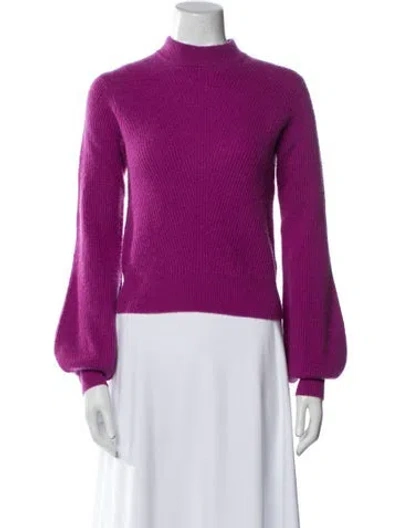 Pre-owned Veronica Beard Cashmere Mock Neck Sweater In Purple