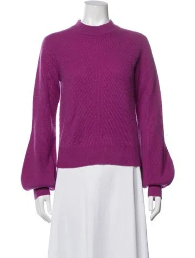 Pre-owned Veronica Beard Cashmere Mock Neck Sweater In Purple