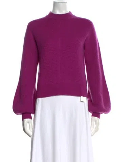 Pre-owned Veronica Beard Cashmere Mock Neck Sweater In Purple