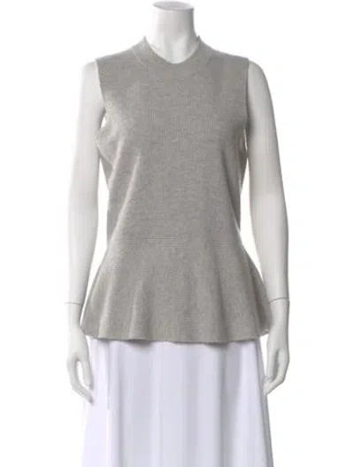 Pre-owned Veronica Beard Cashmere Mock Neck Top In Gray