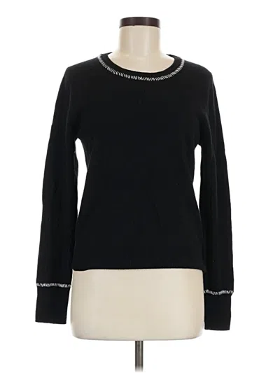 Pre-owned Veronica Beard Cashmere Pullover Sweater In Black