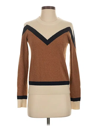 Pre-owned Veronica Beard Cashmere Pullover Sweater In Brown