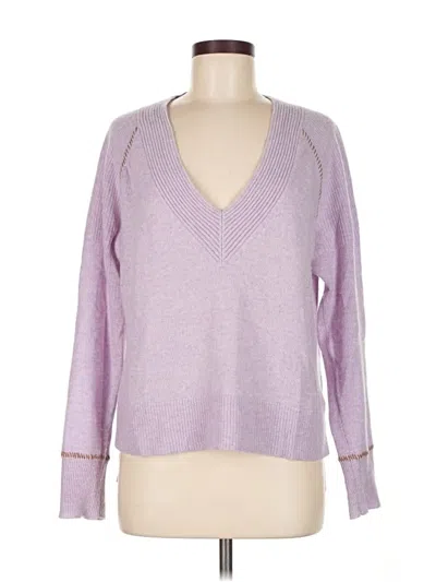 Pre-owned Veronica Beard Cashmere Pullover Sweater In Purple
