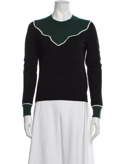 Pre-owned Veronica Beard Cashmere Scoop Neck Sweater In Black