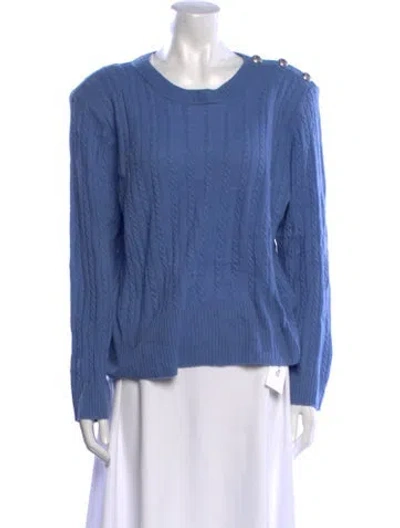 Pre-owned Veronica Beard Cashmere Scoop Neck Sweater In Blue