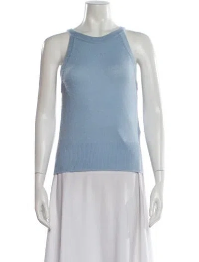 Pre-owned Veronica Beard Cashmere Scoop Neck Sweater In Blue