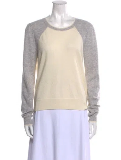 Pre-owned Veronica Beard Cashmere Scoop Neck Sweater In Gray