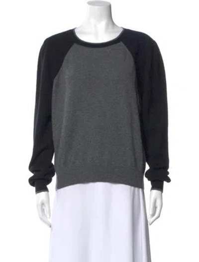Pre-owned Veronica Beard Cashmere Scoop Neck Sweater In Gray