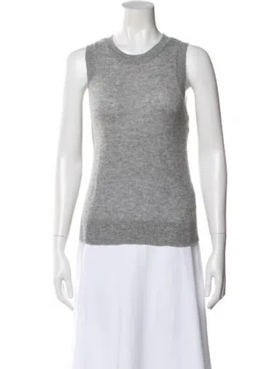 Pre-owned Veronica Beard Cashmere Scoop Neck Sweater In Gray