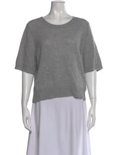 Pre-owned Veronica Beard Cashmere Scoop Neck Sweater In Gray