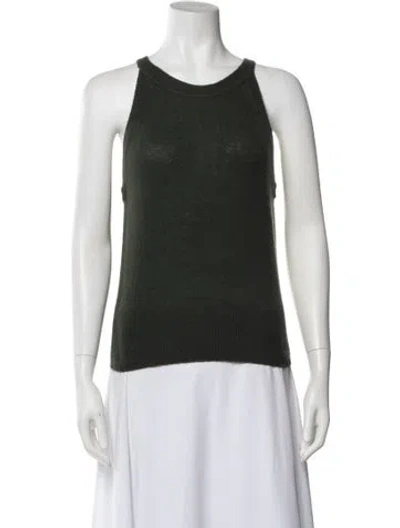 Pre-owned Veronica Beard Cashmere Scoop Neck Sweater In Green