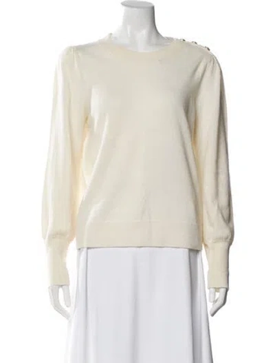 Pre-owned Veronica Beard Cashmere Scoop Neck Sweater In Neutral