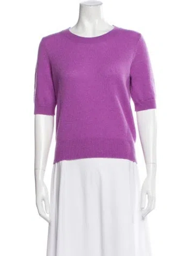 Pre-owned Veronica Beard Cashmere Scoop Neck Sweater In Purple