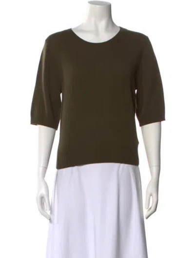 Pre-owned Veronica Beard Cashmere Scoop Neck Sweater W/ Tags In Green
