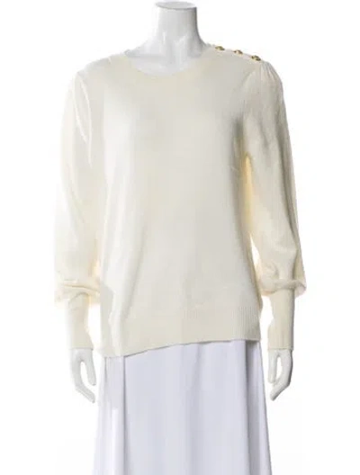 Pre-owned Veronica Beard Cashmere Scoop Neck Sweater W/ Tags In Neutral
