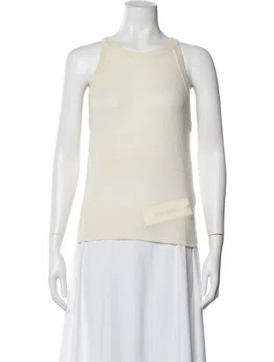 Pre-owned Veronica Beard Cashmere Scoop Neck Sweater W/ Tags In Neutral