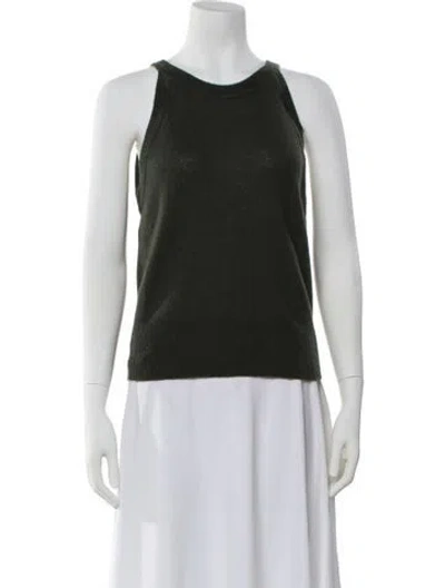 Pre-owned Veronica Beard Cashmere Scoop Neck Top In Gray